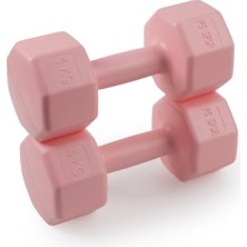 Trendexa 2 Adet 4 kg Pembe Dambıl Seti – 8 kg Toplam Ağırlık, Fitness ve Evde Egzersiz