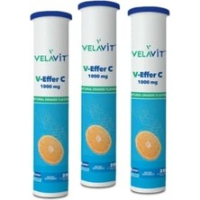 Trendexa V-Effer C 1000 Mg, Doğal Portakal Aromalı, 3 Kutu Avantajlı Paket