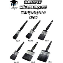 Trendexa Black Expert Yağlı Boya Fırça No:1-1,5-2-2,5-3-4 6'lı Set