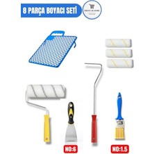 Trendexa 8 Parça Boyacı Seti, Rulo, Fırça, Spatula, Izgara