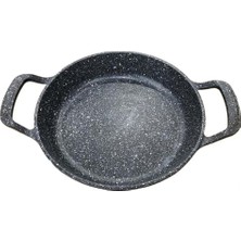 Trendexa Döküm Sağan Ömür Boyu Garanti 18 cm Granit Pik Döküm Yumurta Sahanı Tava Yanmaz Yapışmaz Iç Dış Yüzey