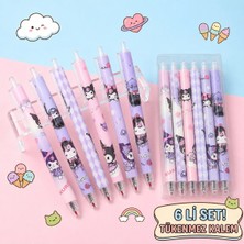 Syn Shop 6’lı Kawaii Sevimli Kedi Kuromiii Desenli Tükenmez Kalem Seti Basmalı Sevimli Kalem Okul Kırtasiye Ofis İş Jel Tükenmez Kalem