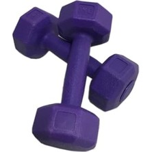 Mey İthalat 1 kg Plastik Dambıl Set 2 Adet Mor Renk Unisex, LYT1KG