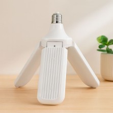 Hace Bazaar Pervane Model 3 Kollu Beyaz LED Ampul E27 24W