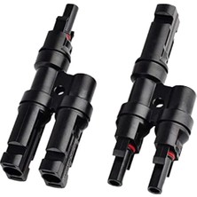 Mey İthalat Mc4 Connector Solar Sistem Güneş Paneli Paralel Artı ve Eksi Ikili Konnektör (2 Adet Solar Güneş Panelini Birleştirmek Için Kullanılır)
