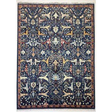 El Dokuma Afgan Halı Bidjar  Desenli Kök Boya 249  x 290  cm