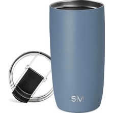Simple Modern Kapaklı Seyahat Kahve Kupası Bardak | Yeniden Kullanılabilir Yalıtımlı Paslanmaz Çelik Soğuk Demleme Buzlu Kahve Fincanı Termos | Kadın Erkek Ona Hediyeler | Voyager Koleksiyonu | 16 Oz