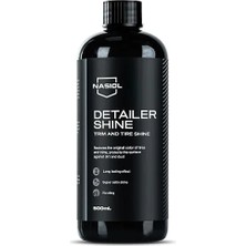Nasiol Detailershine Araç Trim ve Lastik PARLATICI-500 Ml-Araç Lastik, Trim, Tampon Bakımı, Detailing, Lastik, Tekerlek Parlatma