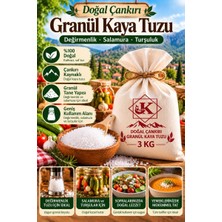 Sungur's Store Doğal Çankırı Granül Kaya Tuzu 3 kg Iri Taneli Değirmenlik Salamura Turşuluk