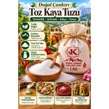 Sungur's Store Doğal Çankırı Toz Kaya Tuzu 1 kg Ince Öğütülmüş Sofralık Yemeklik Turşuluk
