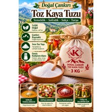 Sungur's Store Doğal Çankırı Toz Kaya Tuzu 3 kg Ince Öğütülmüş Sofralık Yemeklik Turşuluk