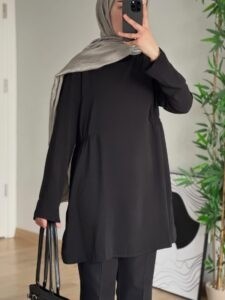 Zeynep Uyanık Beli Lastikli Kavin Tunik