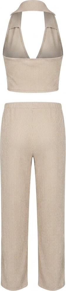 Aquella Gold Bej Crop Pantolon Takım görsel 2