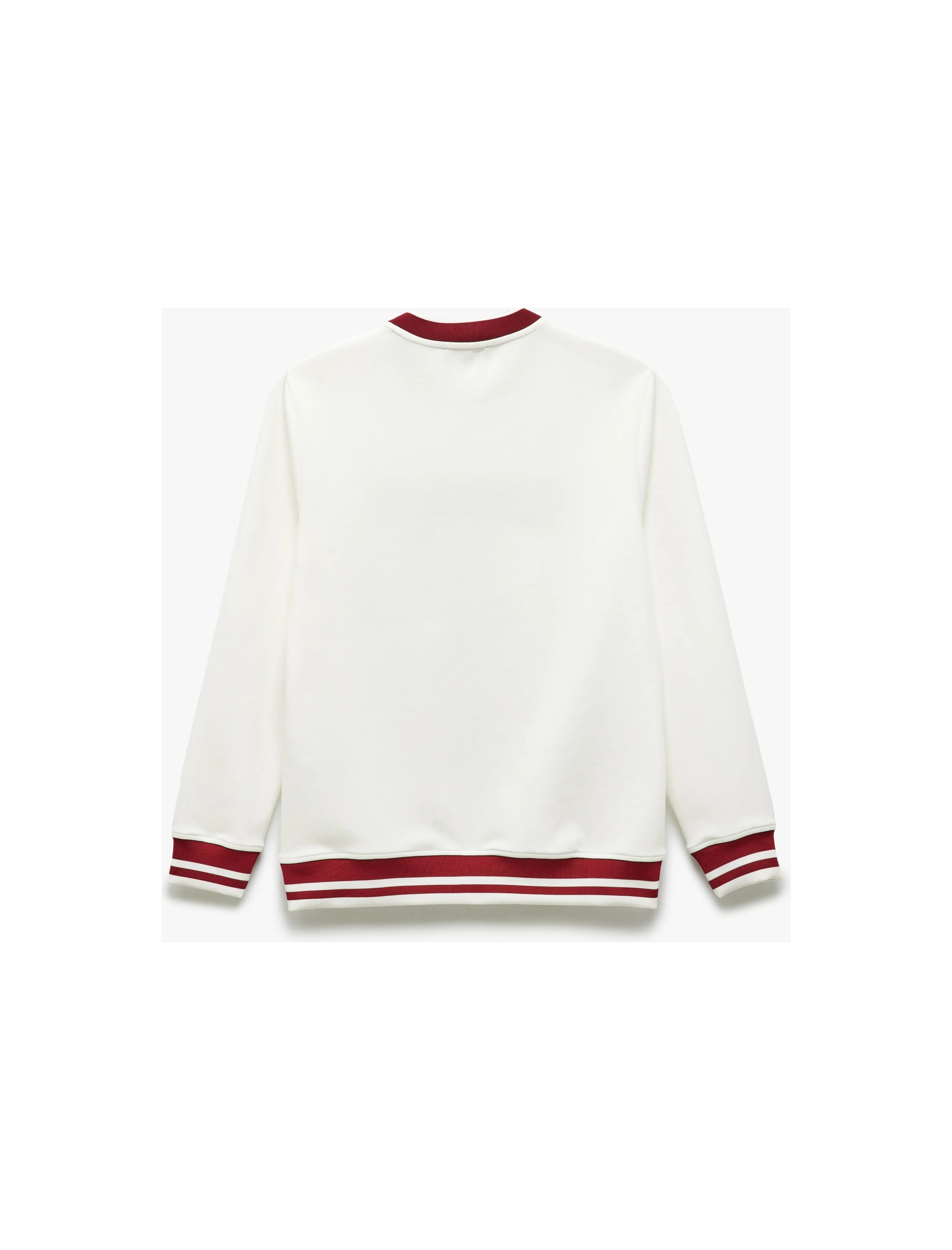 Koton Bisiklet Yaka Pamuk Karışımlı Şerit Detaylı Slogan Baskılı Sweatshirt görsel 2