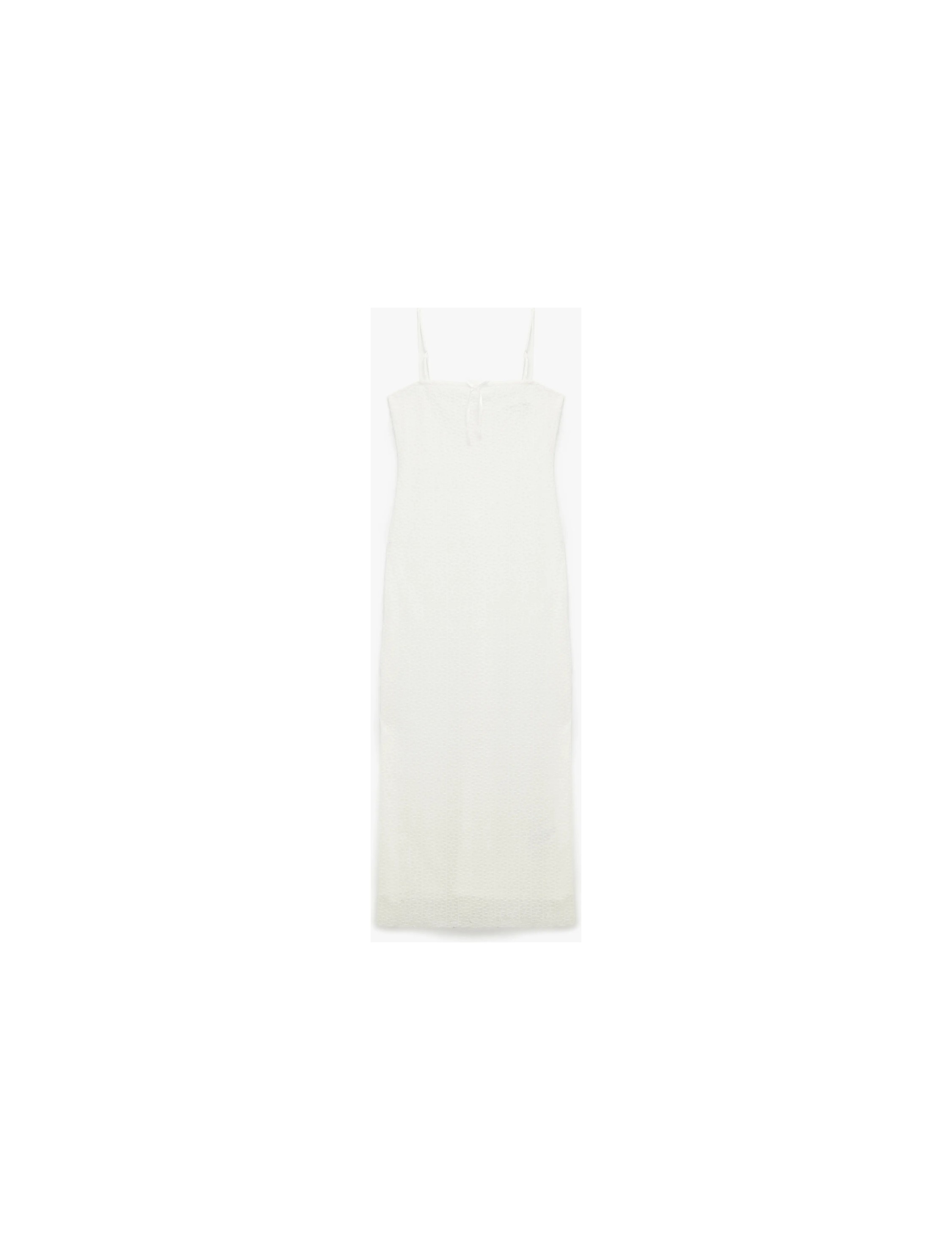Koton Ince Askılı Fiyonklu Dokulu Bodycon Maxi Elbise görsel 3