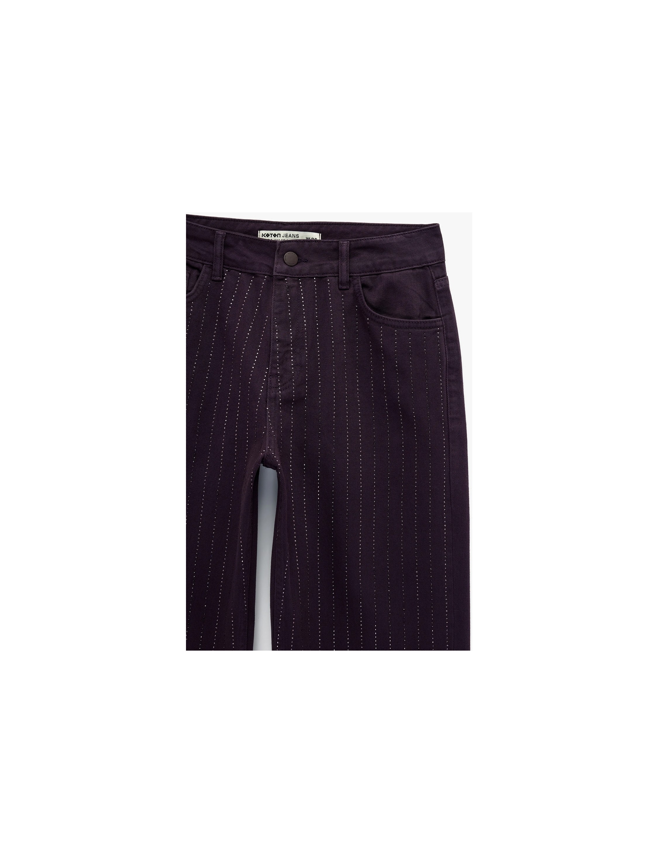 Koton Cepli Taş Detaylı Straight Fit Jean Pantolon - Straight Fit Jean görsel 6