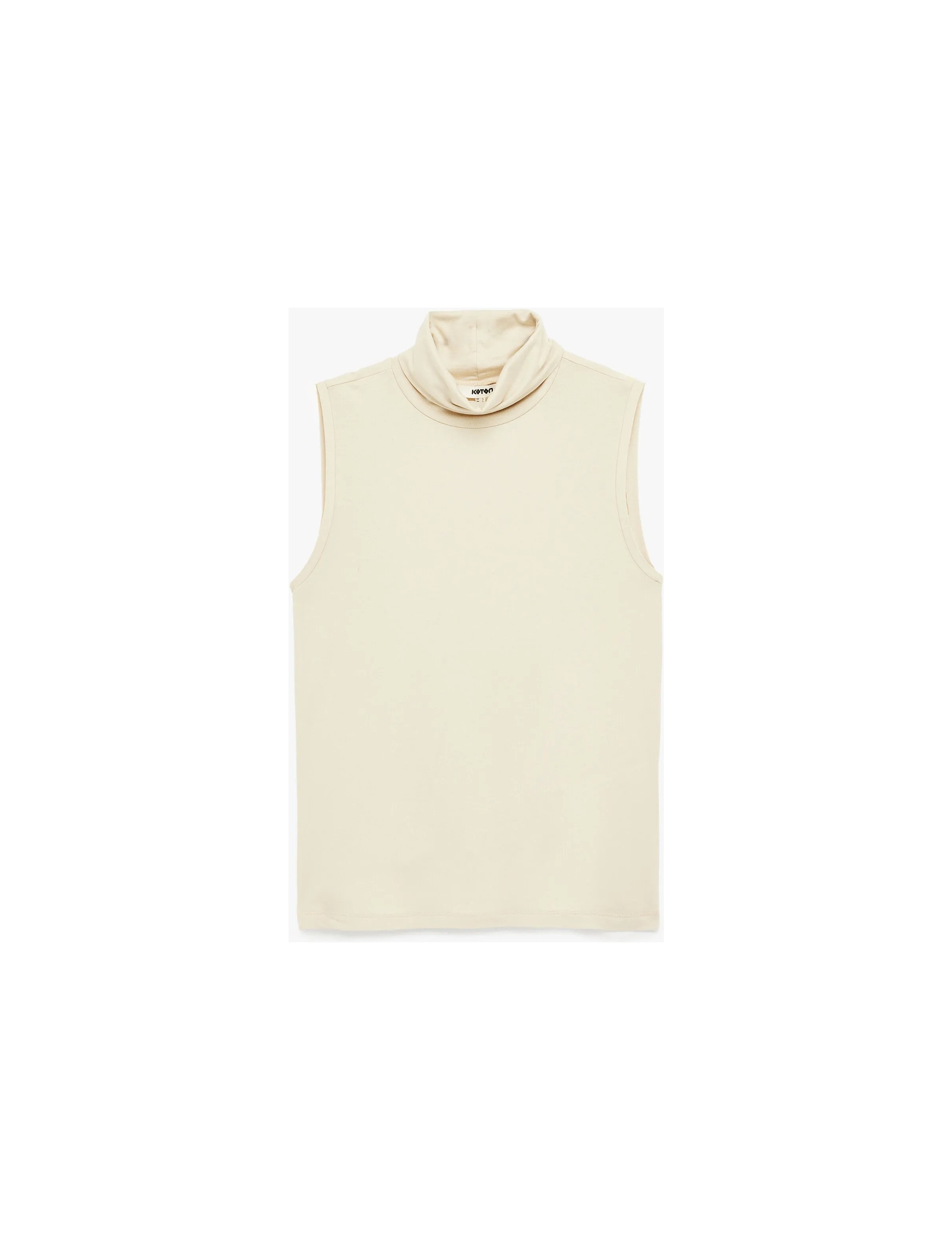 Koton Slim Fit Kolsuz Dik Yaka Viskon Bluz görsel 5