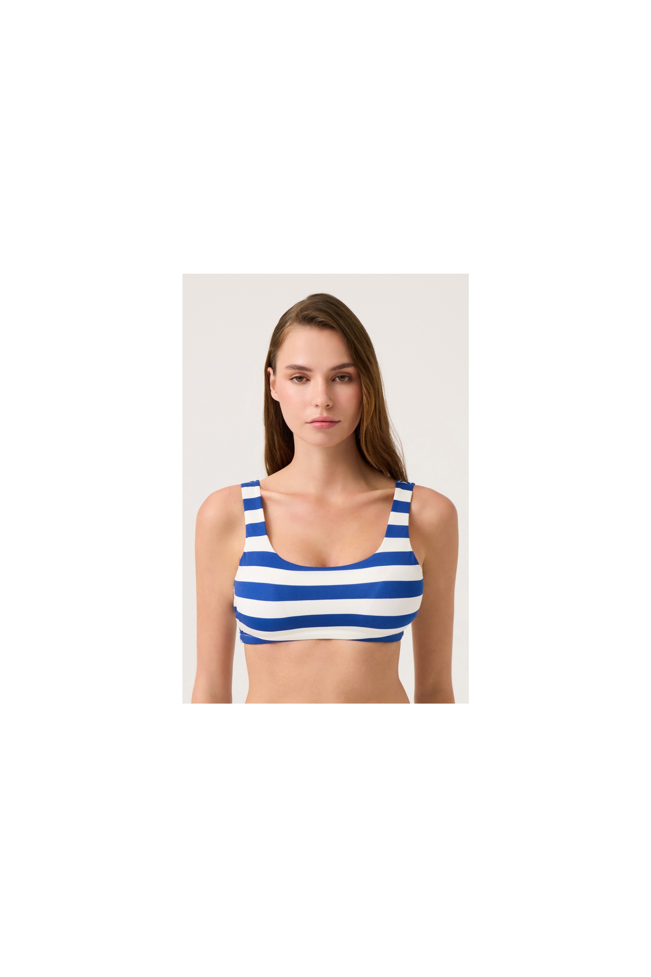 Los Ojos Bordo Kare Yaka Spor Bikini Üstü Sporty Top