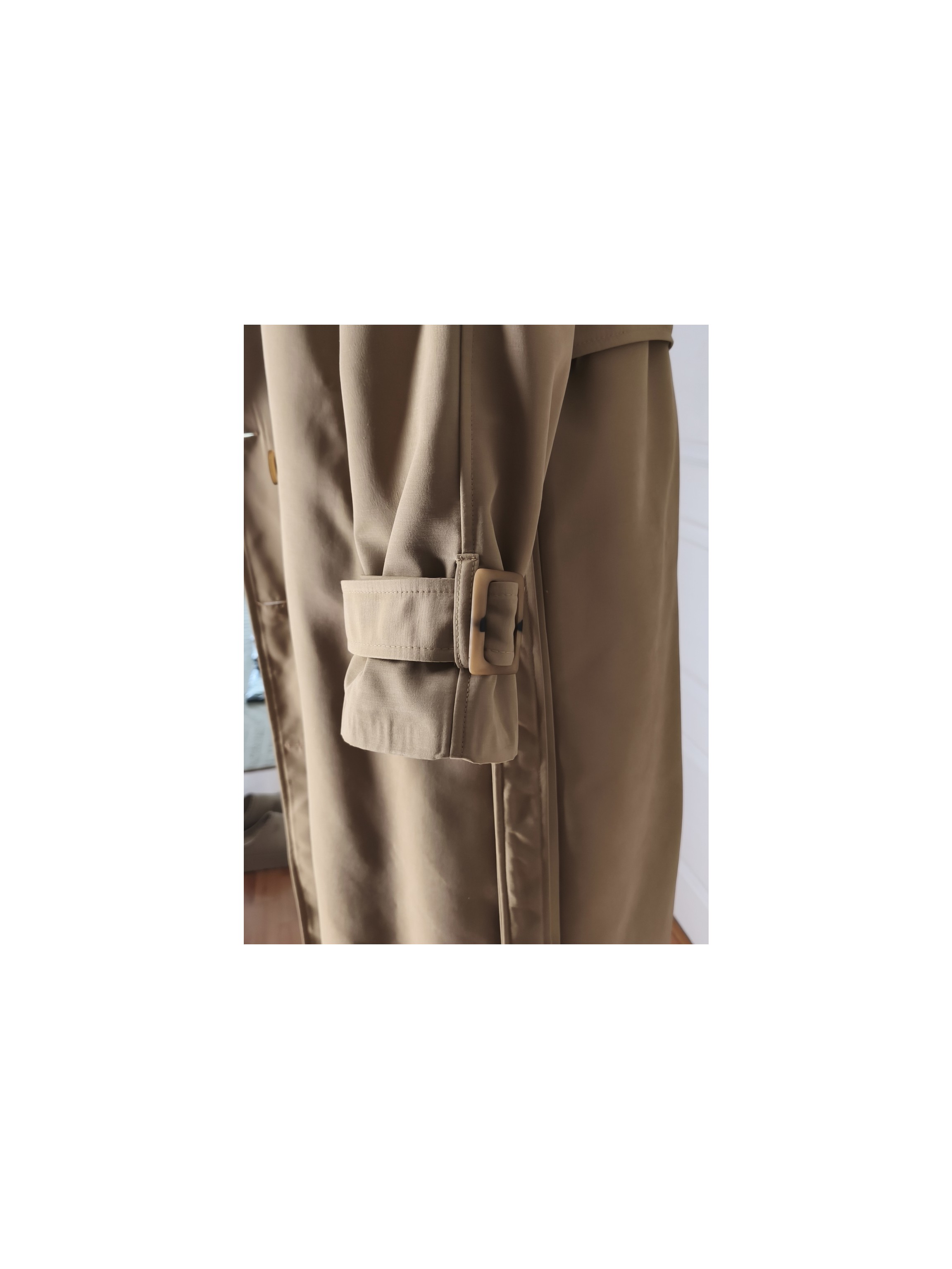 Mery Mery Boutique Oversize Geniş Kalıp Astarlı %100PAMUK Premium Kalite Trençkot görsel 6