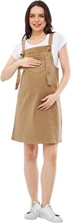 Luvmabelly MYRA6310 Kadın Kot Hamile Jile Elbise Relaxed Silüet Günlük Stil için Tasarlandı görsel 3