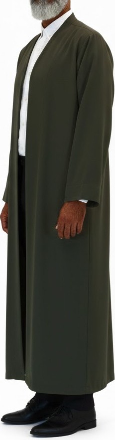 Yaser Giyim Petek Kumaş Buhara Yaka Puntolu Cübbe - Yeşil görsel 3
