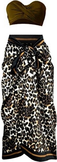 Bolder Kadın Leopar Desen Pareo Iç Göstermeyen Parlak Dokuma Kumaş 95CM*145CM görsel 8