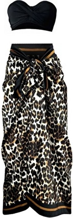 Bolder Kadın Leopar Desen Pareo Iç Göstermeyen Parlak Dokuma Kumaş 95CM*145CM görsel 7