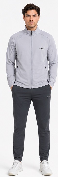 Boss Gri-Füme Regular Fit Eşofman Takımı görsel 4