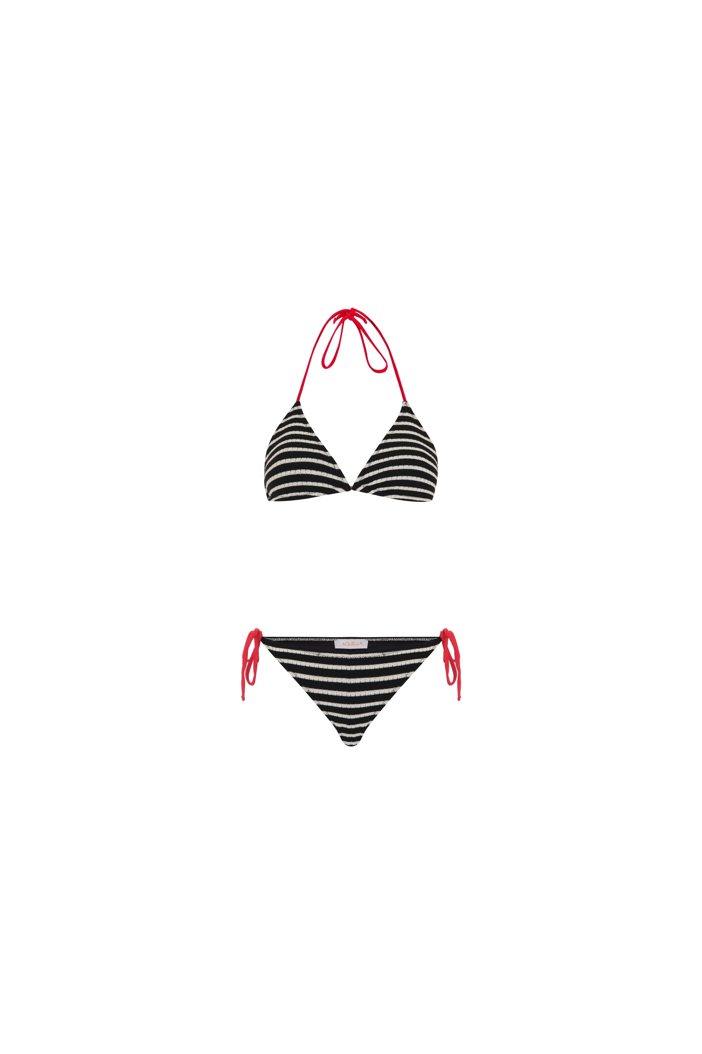 Aquella Çizgili Triko Üçgen Bikini