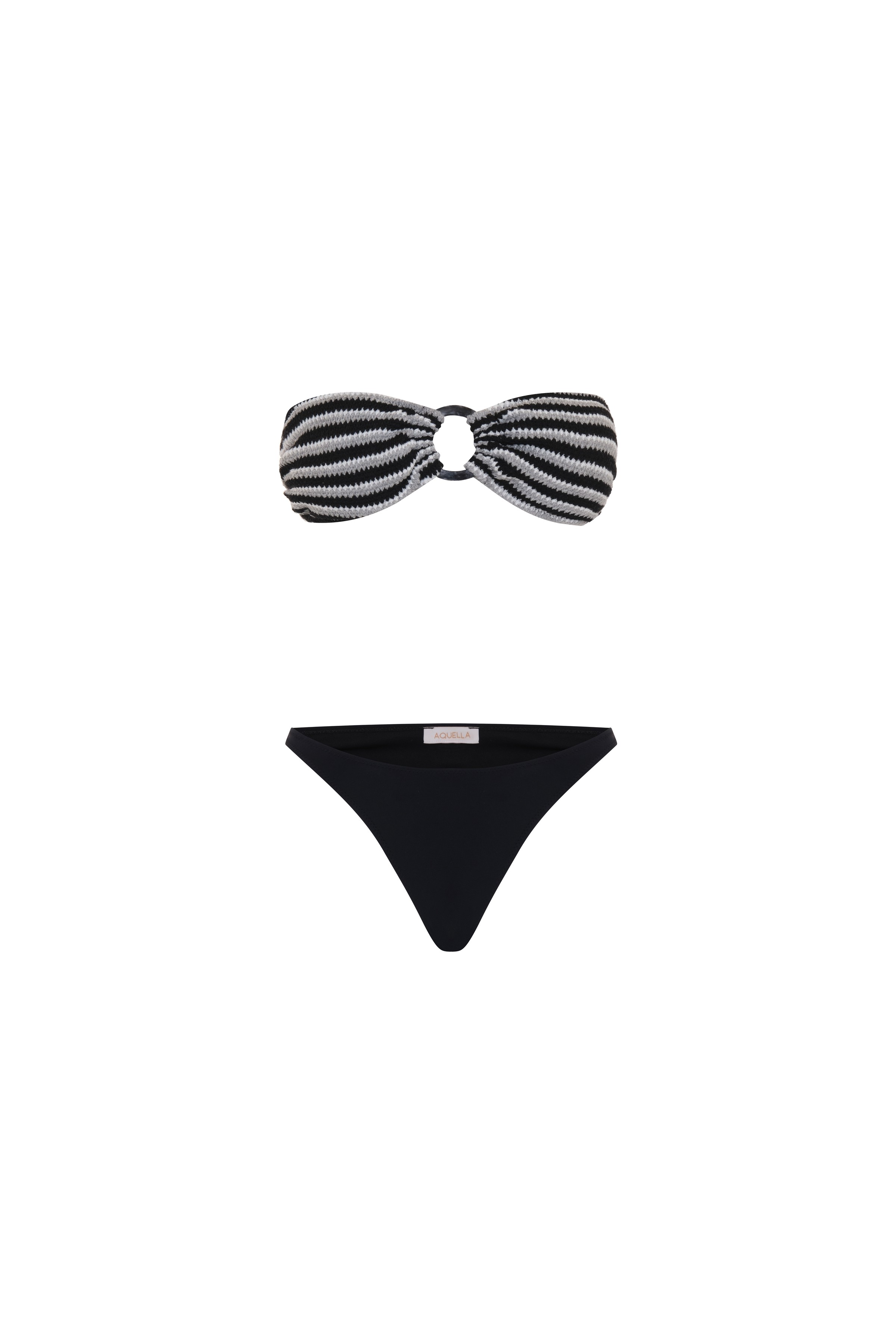 Aquella Aksesuarlı Triko Straplez Bikini Takım