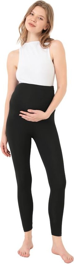 Cottonhill Beauty Cottonhill Siyah Esnek Yüksek Bel Hamile Tayt görsel 8
