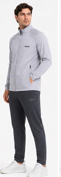 Boss Gri-Füme Regular Fit Eşofman Takımı