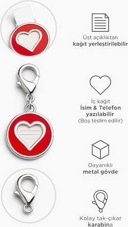 Aesco Busstier Kedi Köpek Isimlik Metal Pet Kimlik Rozeti Isim Telefon Yazılabilir Dayanıklı Suya Dayanıklı Tasmaya Uygun Evcil Hayvan Künyesi (Kırmızı Kalp) görsel 4