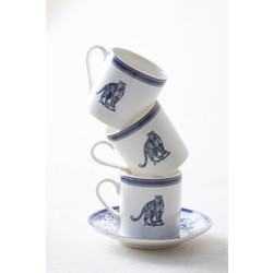 Acar Pars 6 Kişilik Porselen Kahve Fincanı Takımı – 90 ml