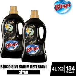Bingo Siyah Sıvı Bakım Çamaşır Deterjanı 4 lt 2'li