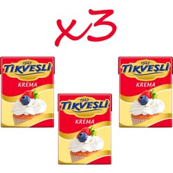 Tikveşli %32 Yağlı Krema 3X200 ML