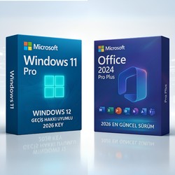 Microsoft Windows 11 Pro + Office 2026/2024 Pro Plus Key Windows 12 Geçiş Hakkı Uyumlu | Orijinal Lisans ile Güvenli Etkinleştirme