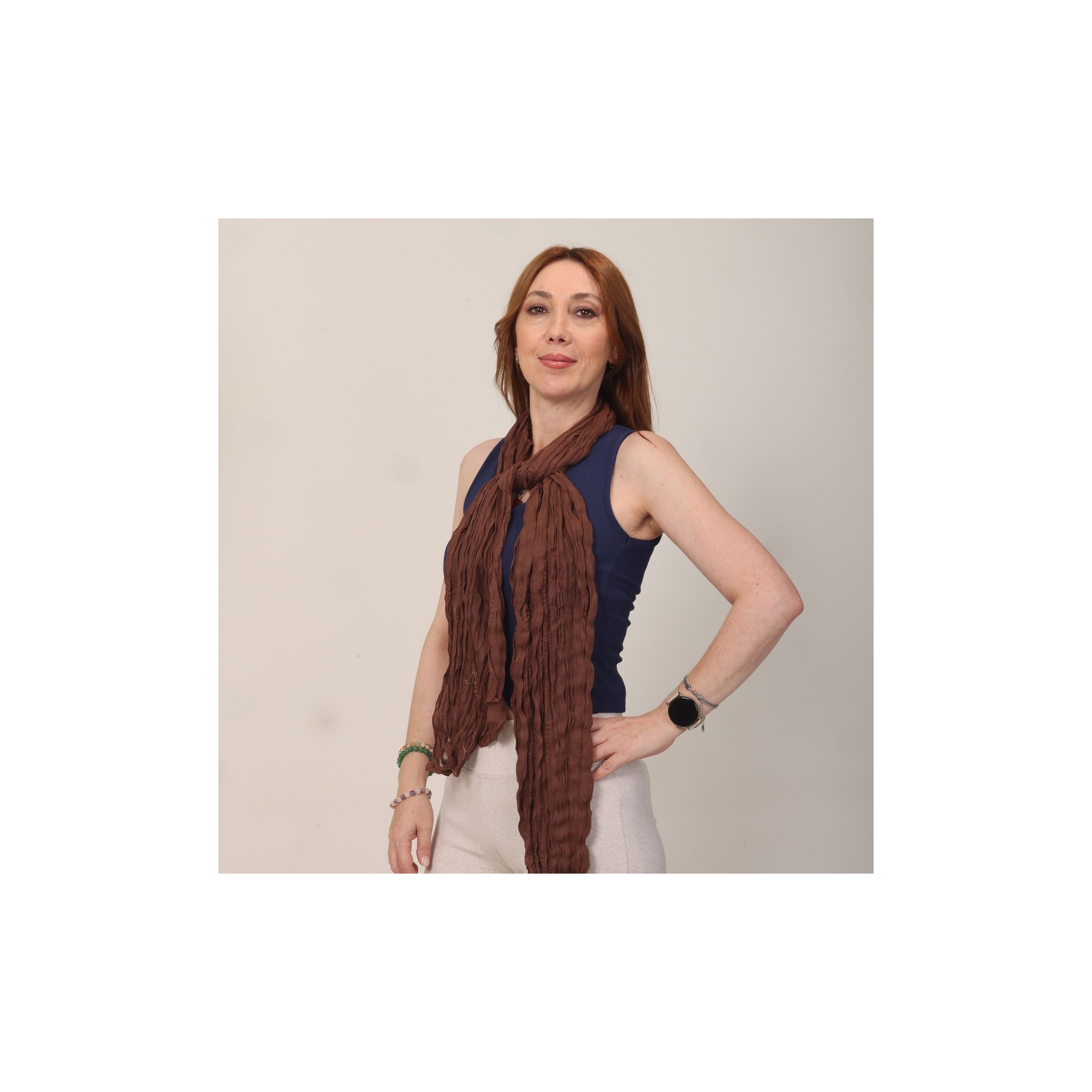 Mystic Shawl Lüks %100 Pamuk Bürümcük Şal (65X175 Cm)