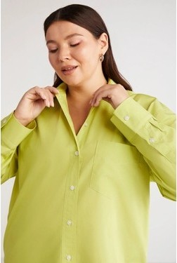 Sungur's Store Büyük Beden Yeşil Poplin Gömlek ile Rahat Şıklık görsel 4