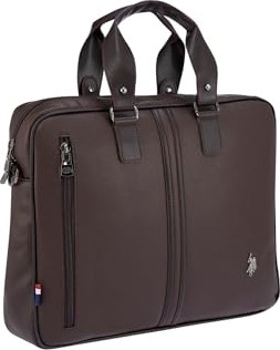 1001 6752 Omuz Askılı Laptop Çantası Evrak Çantası Kahverengi görsel 4