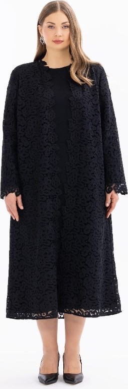 Belirtilmemiş 1002 Dantel Desenlı Şık Abaya görsel 6