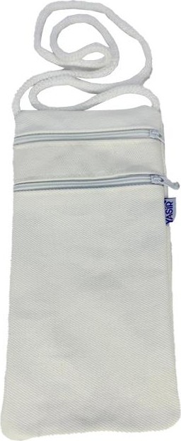 Camimarket Boyun Cüzdanı Çift Fermuarlı Beyaz, Hac, Umre ve Ihram Kullanımına Uygun
