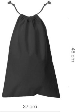 Baghashtag Siyah Bez Kese 38 cm x 47 cm görsel 6