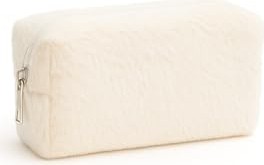 Peluş Yumuşacık Makyaj Çantası - Kozmetik Organizeri (Krem) görsel 2