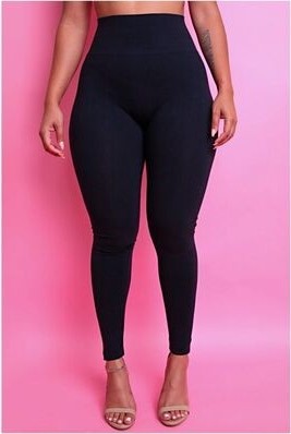 Fit & Fit Tayt Kadın Siyah Ekstra Yüksek Bel Geniş Kemer Toparlayıcı Büyük Beden Tayt