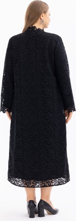 Belirtilmemiş 1002 Dantel Desenlı Şık Abaya görsel 4