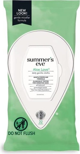 Aesco Summers Eve Temizlik Bezleri 32 Adet Aloe Aşk, 32 Adet (3'lü Paket) görsel 2