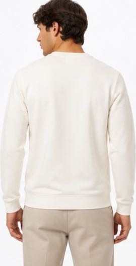 Lacoste Bisiklet Yaka Ekru Regular Fit Sweatshırt görsel 3