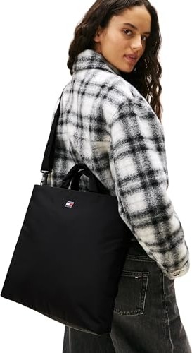 1001 Tjw Urban Nylon Med Tote Kadın Çanta, Siyah, Tek Beden görsel 4