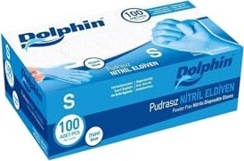 1001 Mavi Nitril Eldiven Pudrasız (S) 100'LÜ Paket görsel 2